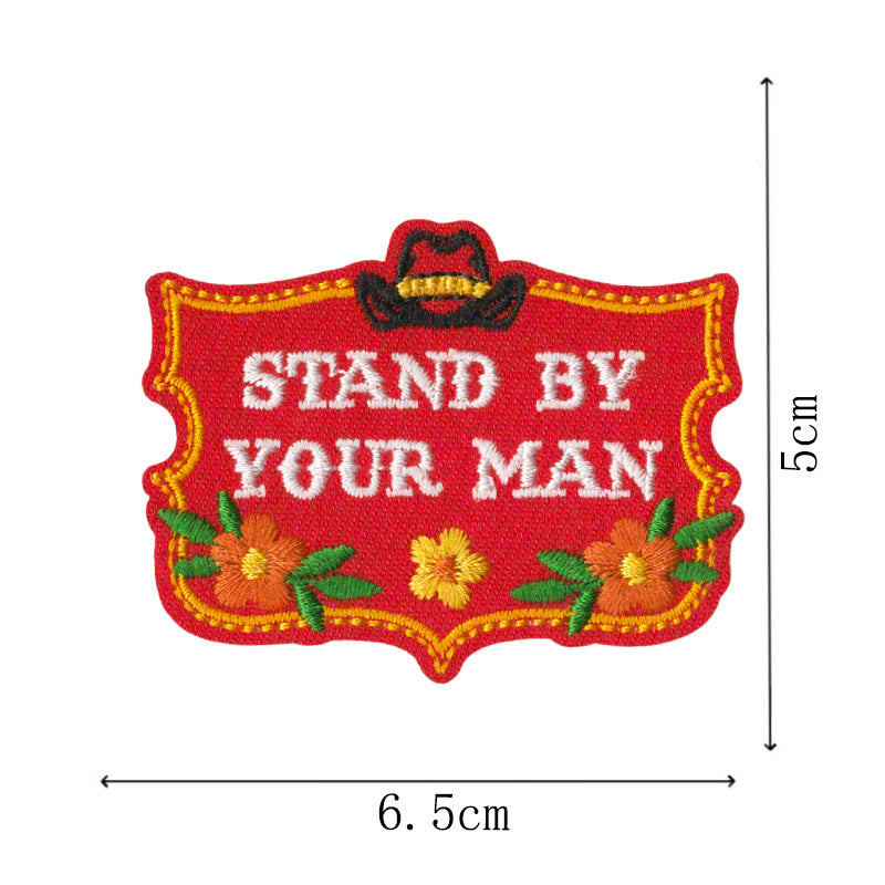 Wholesale Cartoon Denim Series Embroidered Cloth Patches Sports Decorative Patches